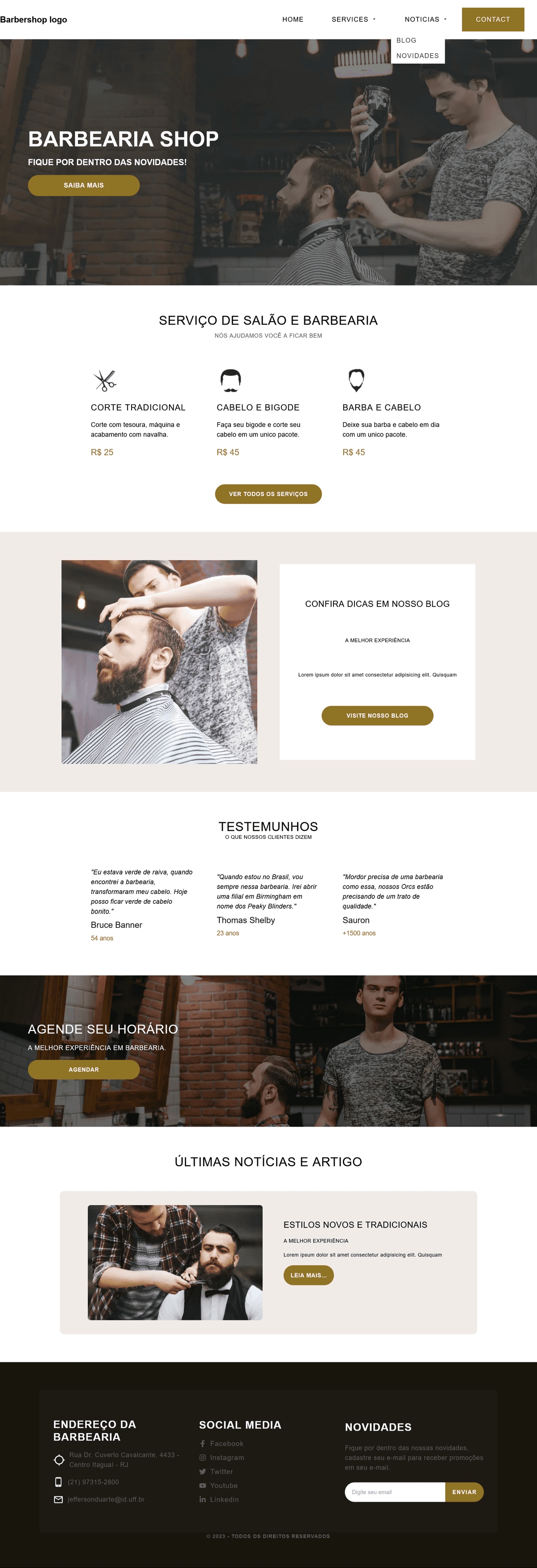 Barbearia Shop/Blog