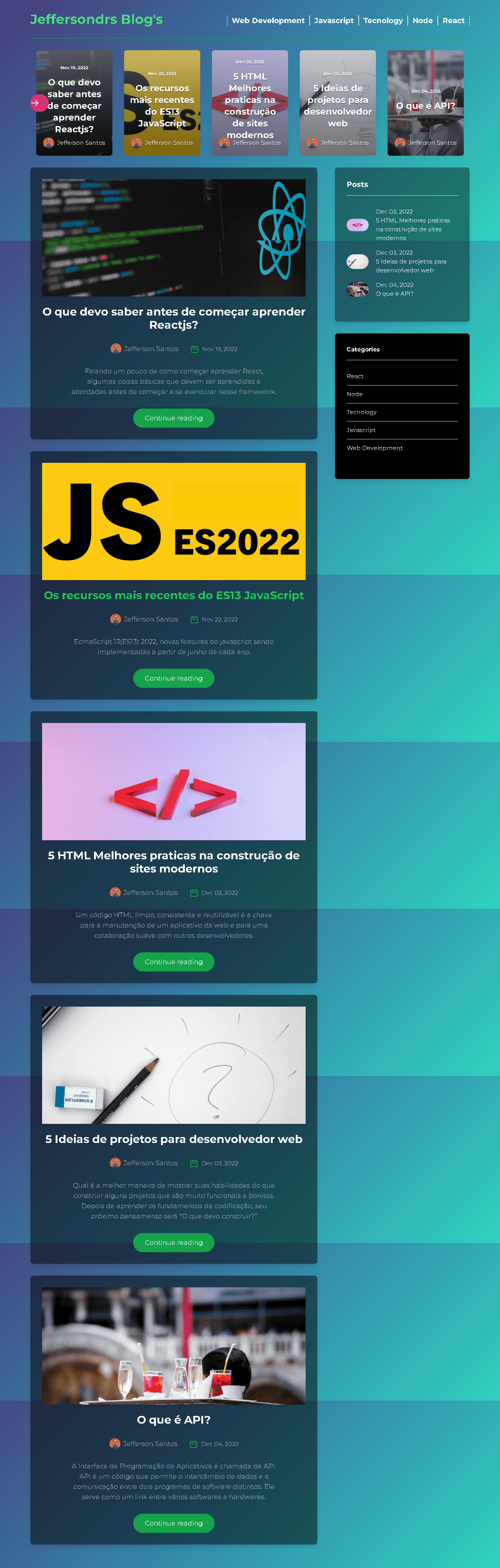 Imagem do projeto Blog Pessoal